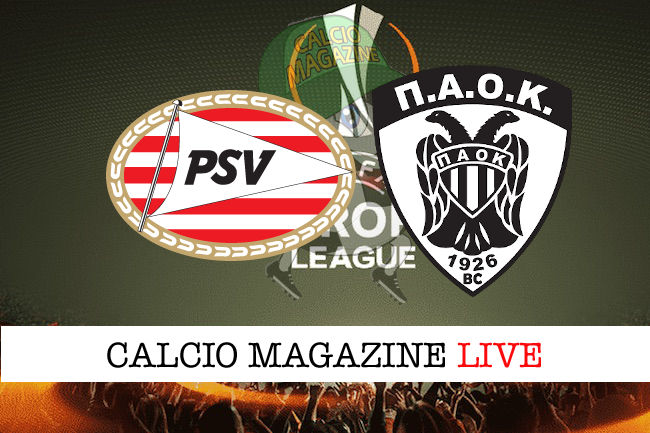 PSV Eindhoven Paok cronaca diretta live risultato in tempo reale