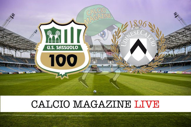 Sassuolo Udinese cronaca diretta live risultato in tempo reale