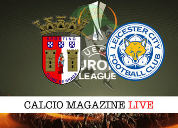 Sporting Braga Leicester cronaca diretta live risultato in tempo reale