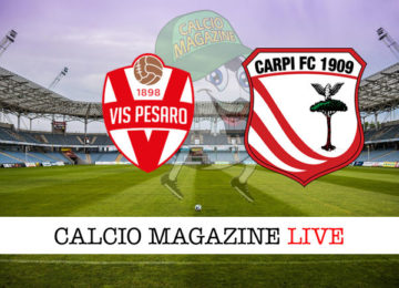 Vis Pesaro Carpi cronaca diretta live risultato in tempo reale