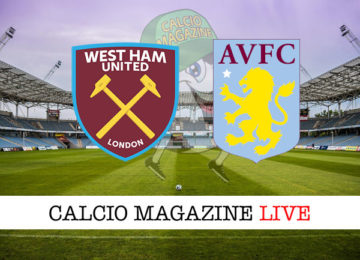 West Ham Aston Villa cronaca diretta live risultato in tempo reale
