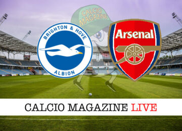 Brighton Arsenal cronaca diretta live risultato in tempo reale