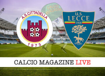 Cittadella Lecce cronaca diretta live risultato in tempo reale