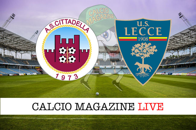 Cittadella Lecce cronaca diretta live risultato in tempo reale