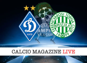 Dinamo Kiev Ferencvaros cronaca diretta live risultato in tempo reale