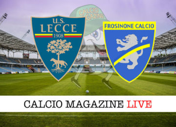 Lecce Frosinone cronaca diretta live risultato in tempo reale