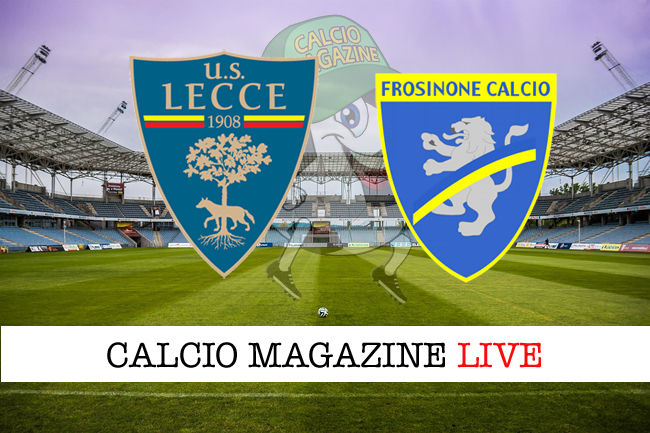 Lecce Frosinone cronaca diretta live risultato in tempo reale