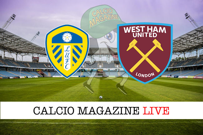 Leeds West Ham cronaca diretta live risultato in tempo reale