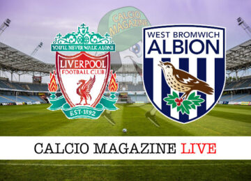 Liverpool West Bromwich cronaca diretta live risultato in tempo reale