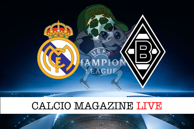 Real Madrid M'Gladbach cronaca diretta live risultato in tempo reale