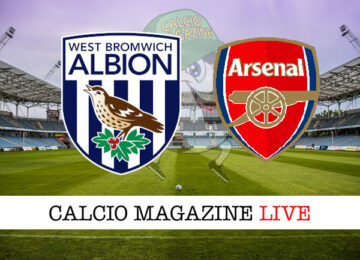 West Bromwich Arsenal cronaca diretta live risultato in tempo reale