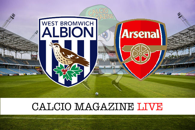 West Bromwich Arsenal cronaca diretta live risultato in tempo reale