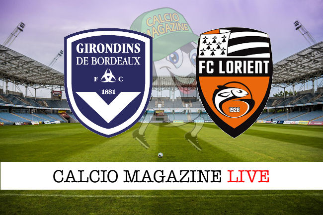 Bordeaux Lorient cronaca diretta live risultato in tempo reale