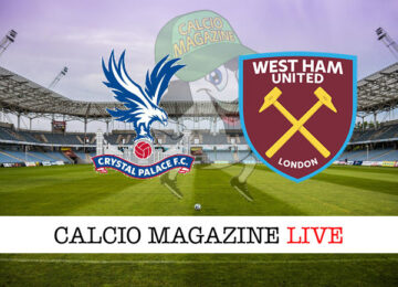 Crystal Palace West Ham cronaca diretta live risultato in tempo reale