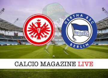 Eintracht Francoforte Hertha Berlino cronaca diretta live risultato in tempo reale