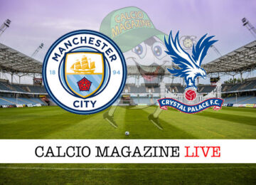 Manchester City Crystal Palace cronaca diretta live risultato in tempo reale