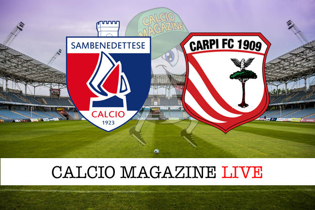 Sambenedettese Carpi cronaca diretta live risultato in tempo reale