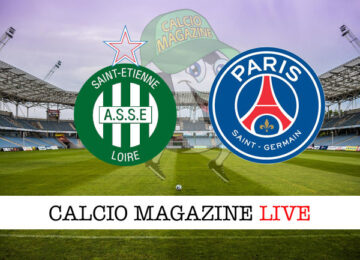 St Etienne PSG cronaca diretta live risultato in tempo reale