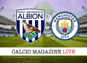 West Bromwich Manchester City cronaca diretta live risultato in tempo reale