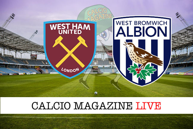 West Ham West Bromwich cronaca diretta live risultato in tempo reale