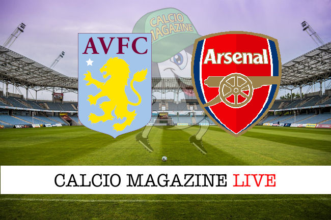 Aston Villa Arsenal cronaca diretta live risultato in tempo reale