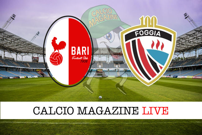 Bari Foggia cronaca diretta live risultato in tempo reale