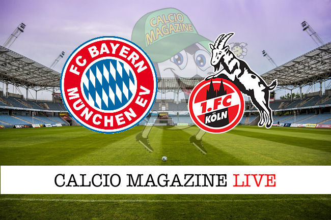 Bayern Monaco Colonia cronaca diretta live risultato in tempo reale