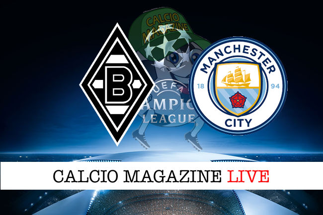 Borussia M'Gladbach Manchester City cronaca diretta live risultato in tempo reale