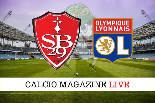 Brest Olympique Lione cronaca diretta live risultato in tempo reale