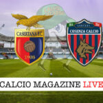 Casertana Cosenza cronaca diretta live risultato in tempo reale