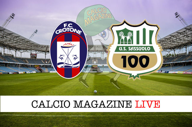 Crotone Sassuolo cronaca diretta live risultato in tempo reale