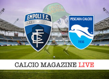 Empoli Pescara cronaca diretta live risultato in tempo reale