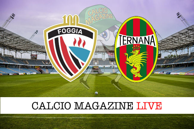 Foggia Ternana cronaca diretta live risultato in tempo reale