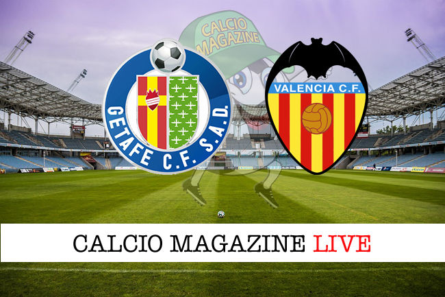 Getafe Valencia cronaca diretta live risultato in tempo reale