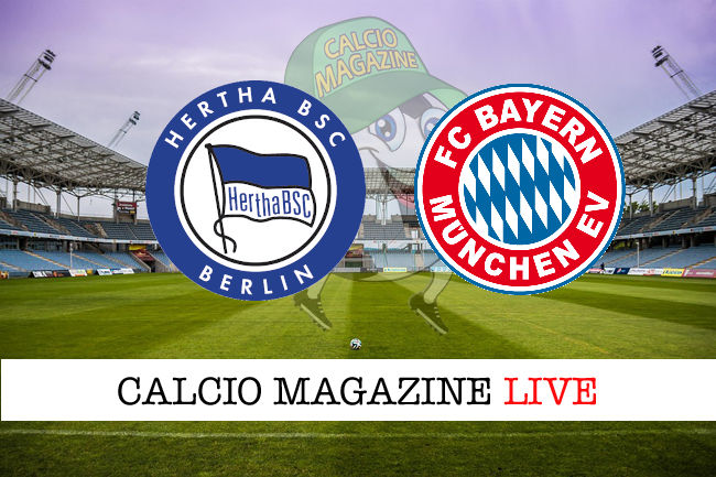 Hertha Berlino Bayern Monaco cronaca diretta live risultato in tempo reale