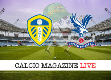 Leeds United Crystal Palace cronaca diretta live risultato in tempo reale