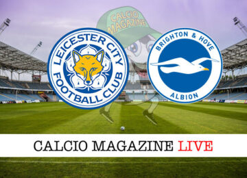 Leicester Brighton cronaca diretta live risultato in tempo reale