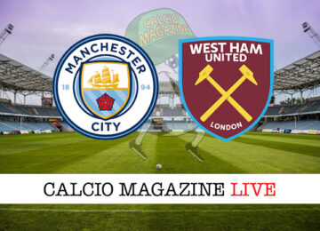 Manchester City West Ham cronaca diretta live risultato in tempo reale