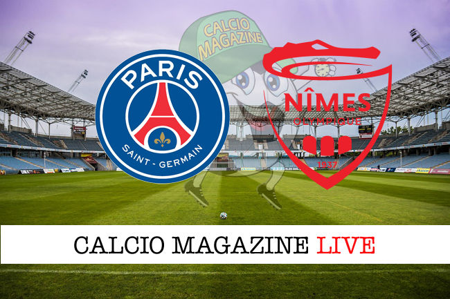 PSG Nimes Olympique cronaca diretta live risultato in tempo reale