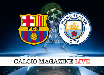 Barcellona - Manchester City cronaca diretta live risultato in tempo reale