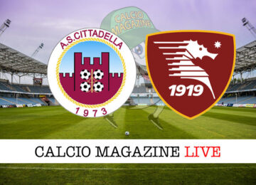 Cittadella Salernitana cronaca diretta live risultato in tempo reale