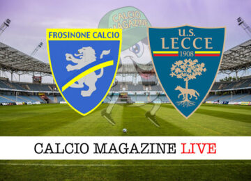 Frosinone - Lecce cronaca diretta live risultato in tempo reale