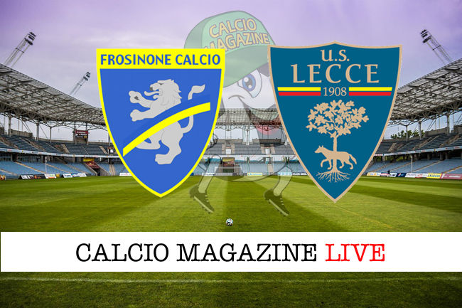 Frosinone - Lecce cronaca diretta live risultato in tempo reale
