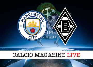 Manchester City Borussia Monchengladbach cronaca diretta live risultato in tempo reale