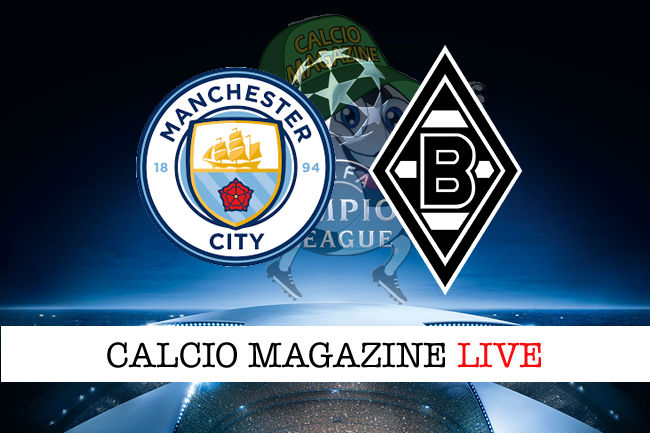 Manchester City Borussia Monchengladbach cronaca diretta live risultato in tempo reale