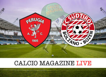 Perugia - Sudtirol cronaca diretta live risultato in tempo reale