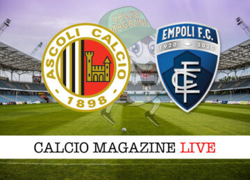 Ascoli - Empoli cronaca diretta live risultato in tempo reale