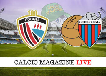 Foggia Catania cronaca diretta live risultato in tempo reale