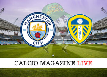 Manchester City - Leeds cronaca diretta live risultato in tempo reale