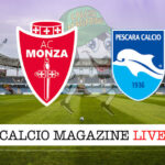 Monza - Pescara cronaca diretta live risultato in tempo reale